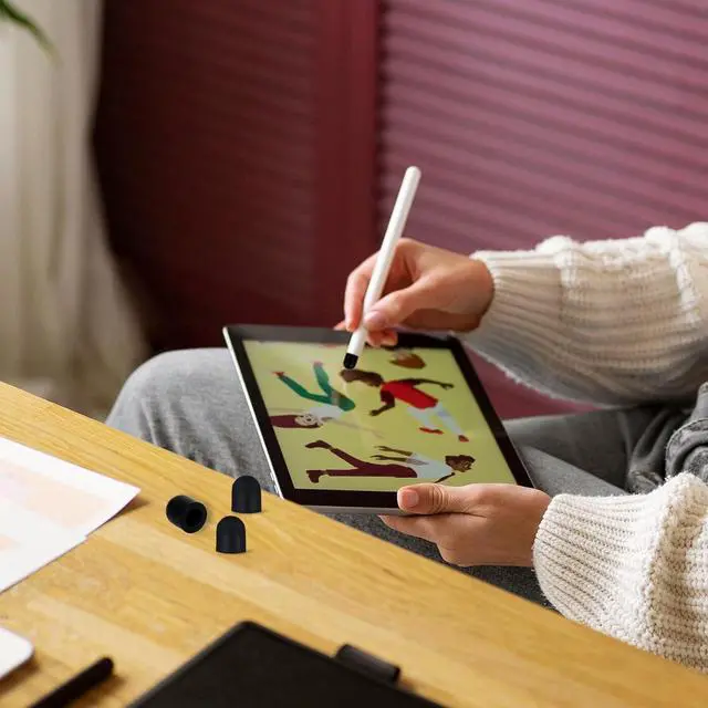 Alt view image 7 of 7 - 40 Pcs Silicone Stylus Pen Tips 0.24inch (6mm) Stylus Replacement Tips Pen Tip Styluses Pens Pencil Tip for Capacitive Styluses Pens Touchscreen Tablet Universal Styluss Ends (Black)