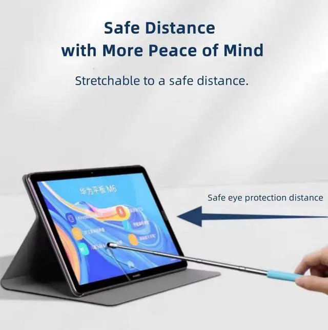 Alt view image 5 of 6 - Universal Telescopic Stylus Pen for Touch Screens Retractable Pointer Stick & Stylus with Special Flocking Tip Extendable High Precision & Soft Stylus Pen for Touch Screens (Blue)