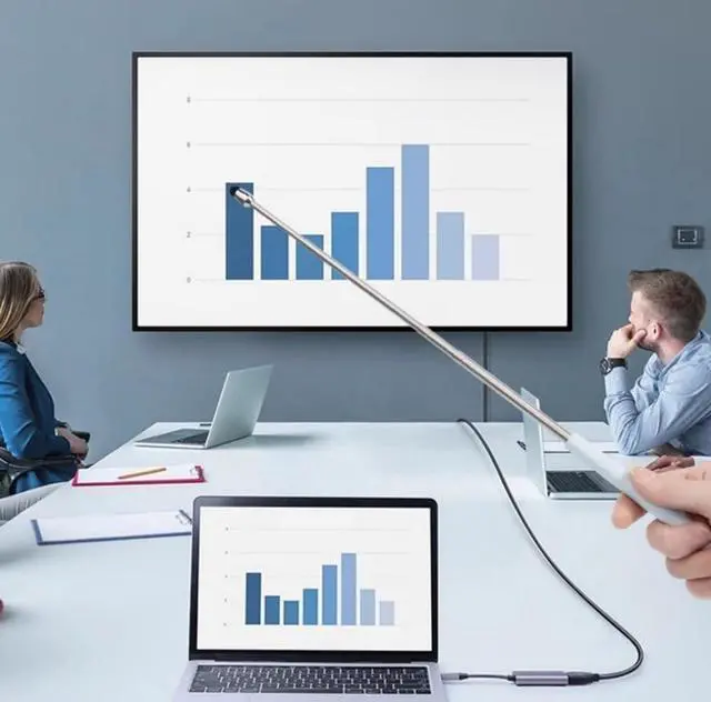 Alt view image 6 of 6 - Universal Telescopic Stylus Pen for Touch Screens Retractable Pointer Stick & Stylus with Special Flocking Tip Extendable High Precision & Soft Stylus Pen for Touch Screens (Blue)