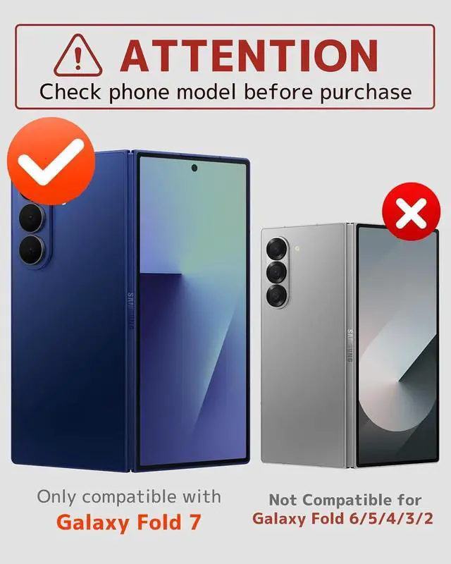 Alt view image 2 of 7 - Compatible with Magsafe for  Galaxy Z Fold 7 Case with S Pen Holder & Stylus Shockproof Full Hinge Screen Protector for  Z Fold 7 Phone Cover for Galaxy Fold 7 Case Magnetic Black