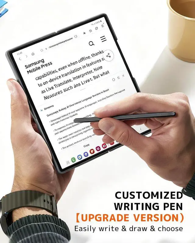 Alt view image 4 of 7 - Compatible with Magsafe for  Galaxy Z Fold 7 Case with S Pen Holder & Stylus Shockproof Full Hinge Screen Protector for  Z Fold 7 Phone Cover for Galaxy Fold 7 Case Magnetic Black