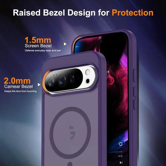 Alt view image 3 of 7 - Compatible with Google Pixel 10 Case & Google Pixel 10 Pro Case with Magnetic [Compatible with Mag-Safe] Slim Translucent Matte Phone Cases with Anti-Fingerprint Tech Purple