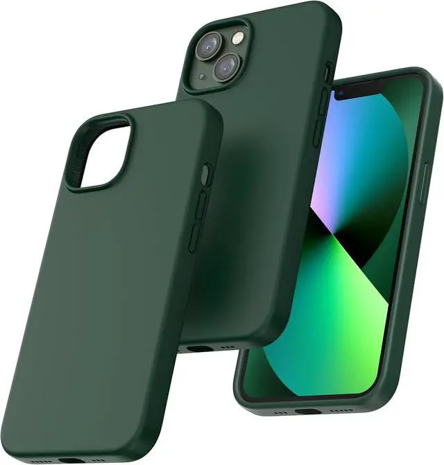 Main image of for iPhone 13 Case Slim Silicone Case for iPhone 13 6.1 Inch Precise Fit Anti-Slip Drop Protection Alpine Green