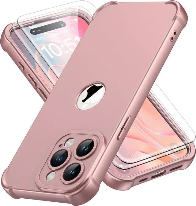 Main image of for iPhone 15 Pro Max Case with [2 Screen Protectors] [15 Ft Military Grade Drop Test] [Camera Protection] 360° Shockproof Slim Thin Phone Case iPhone 15 Pro Max Cover 6.7 Rose Gold