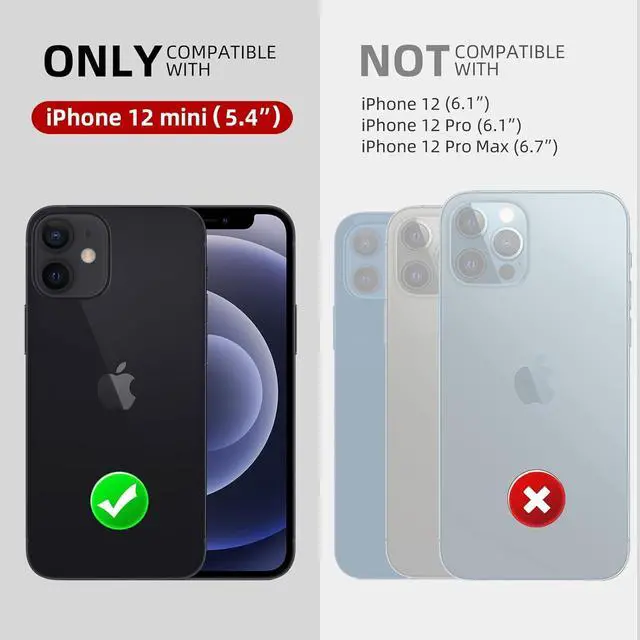 Alt view image 2 of 7 - Magnetic for iPhone 12 Mini Waterproof Case - [Certified Water Proof & Military Protection] with [Built-in Screen Protector] Full Body Shockproof Phone Case Cover for iPhone 12 Mini 5.4