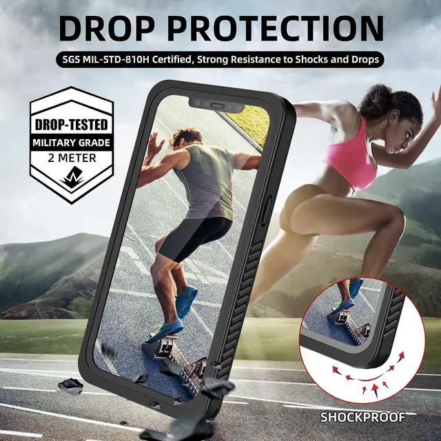 Alt view image 5 of 7 - Magnetic for iPhone 12 Mini Waterproof Case - [Certified Water Proof & Military Protection] with [Built-in Screen Protector] Full Body Shockproof Phone Case Cover for iPhone 12 Mini 5.4