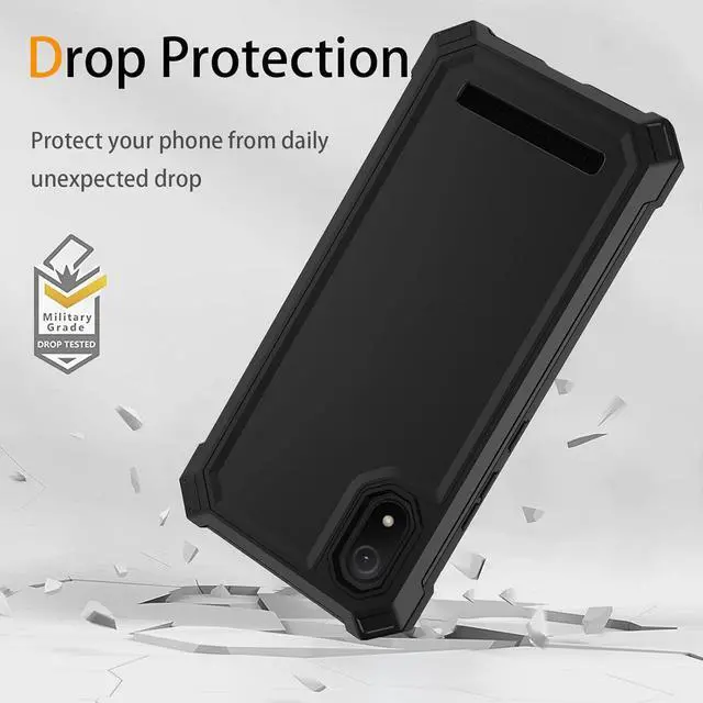 Alt view image 4 of 7 - for Cloud Mobile Stratus C8 Phone Case with Tempered Glass Screen Protector Slim Soft Silicone Full-Body Protective Cover (Cloud Mobile Stratus C8 Black)