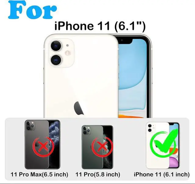 Alt view image 7 of 7 - for iPhone 11 Case with Belt Clip Holster Built-in Screen Protector Heavy Duty Shockproof Drop Protection Military Grade Durable Phone Cover with Kickstand for  iPhone 11 (Black)