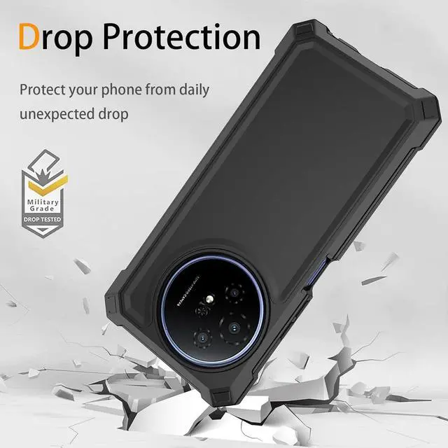 Alt view image 4 of 7 - for TCL 50 XL 5G Phone Case/TCL 50 XL NXTPAPER 5G Case with Tempered Glass Screen Protector Slim Soft Silicone Full-Body Protective Case (Black)