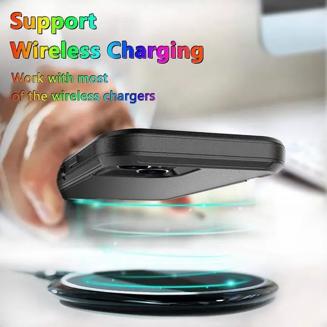 Alt view image 7 of 7 - Heavy Duty Made for iPhone 15 Plus Case with Tempered Glass Screen Camera Lens Protector 3-Layer Full Body Protection - Shockproof Dustproof Cover for 15 Plus Phone Case 6.7 (Black)