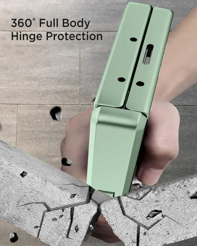 Alt view image 4 of 6 - for  Fold 7 Case with Screen Protector Built-in Hinge Protection with Multiple Angle Kickstand Anti-Drop Screen Slim Durable Women Stand Case for  Z Fold 7 5G Mint