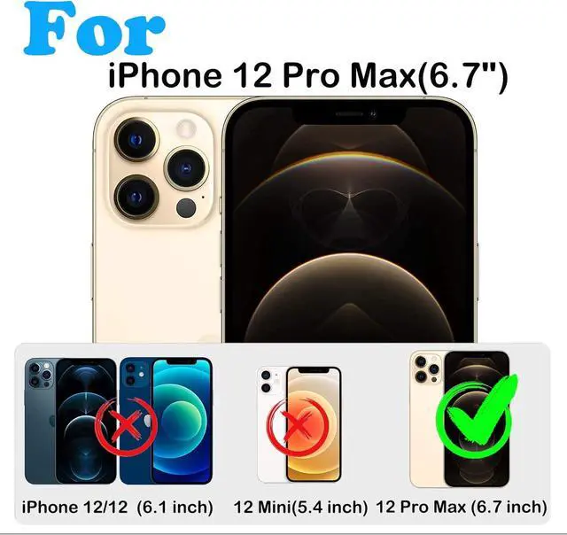 Alt view image 7 of 7 - for iPhone 12 Pro Max Case with Built-in Screen Protector Belt Clip Holster Heavy Duty Shockproof Drop Protection Military Grade Full Body Rugged Phone Cover with Kickstand (Black Orange)