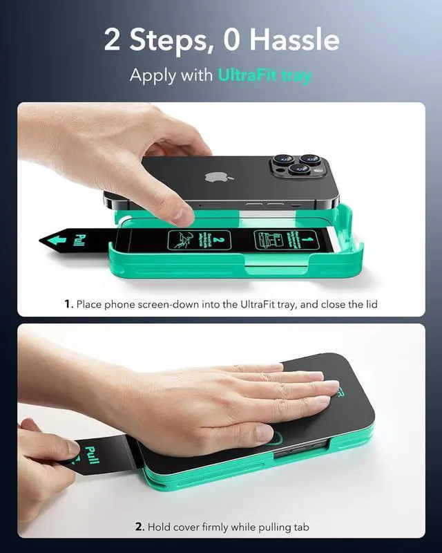 Alt view image 3 of 7 - 3 Pack 9H+ Glass for iPhone 14 Pro Max Screen Protector [Military Grade Shatterproof & Longest Durable] Armorite Ultra-tough Full Coverage Tempered Glass with UltraFit Tray