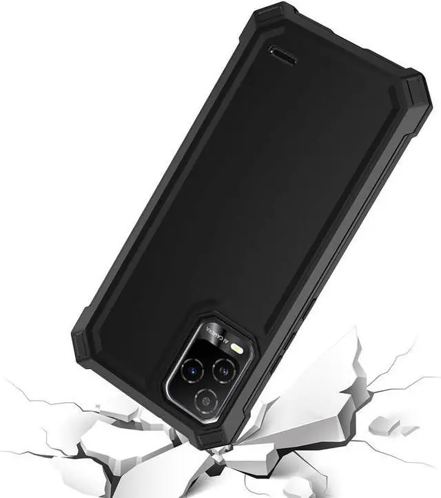 Alt view image 4 of 6 - for BLU View 5 Pro B170D Case with Screen Protector Full Body Protection Front PC Back Soft Silicone Bumper Heavy Duty Protection Shockproof Phone Case for BLU View 5 Pro Black