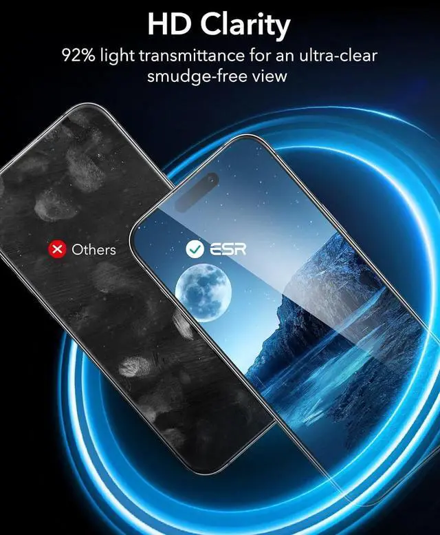 Alt view image 7 of 7 - 3 Pack for iPhone 14 Pro Max Screen Protector [9H Hardness] [Military Grade Shatterproof] Tempered Glass Film with Flawless Fit Tray