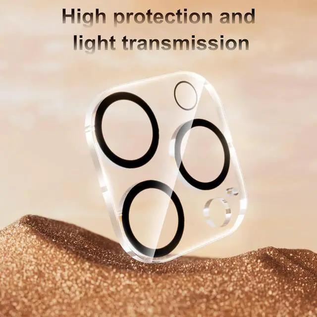 Alt view image 5 of 6 - [3+3 Pack for iPhone 16 Pro Max Screen Protector Anti-Blue Light [Eye Protection] 9H+ Tempered Glass with Camera Lens Protector Anti-Glare