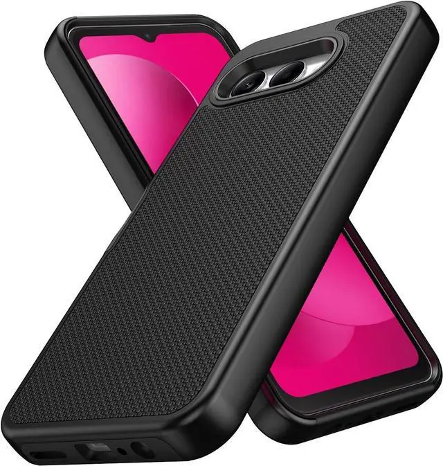 Alt view image 7 of 7 - for T-Mobile Revvl 8 5G Phone Case with Screen Protector Revvl8 Case Dual Layer Heavy Duty Protection Slim Fit Rugged Shockproof Military Grade Corner Cover for Tmobile Revvl 8 Black