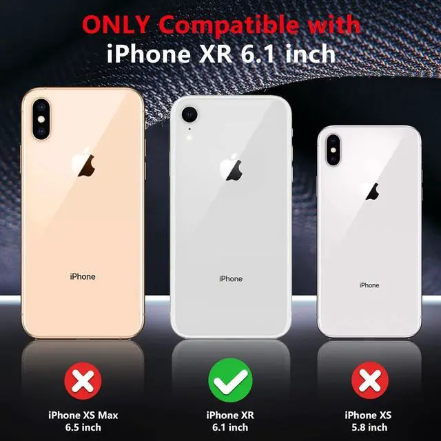 Alt view image 2 of 7 - for iPhone XR Case [10 FT Military Grade Drop Protection] [Non-Slip] [2 pcs Tempered Glass Screen Protector] Shockproof Airbag Cushion Protective Case for iPhone XR 6.1 (Pine Green)