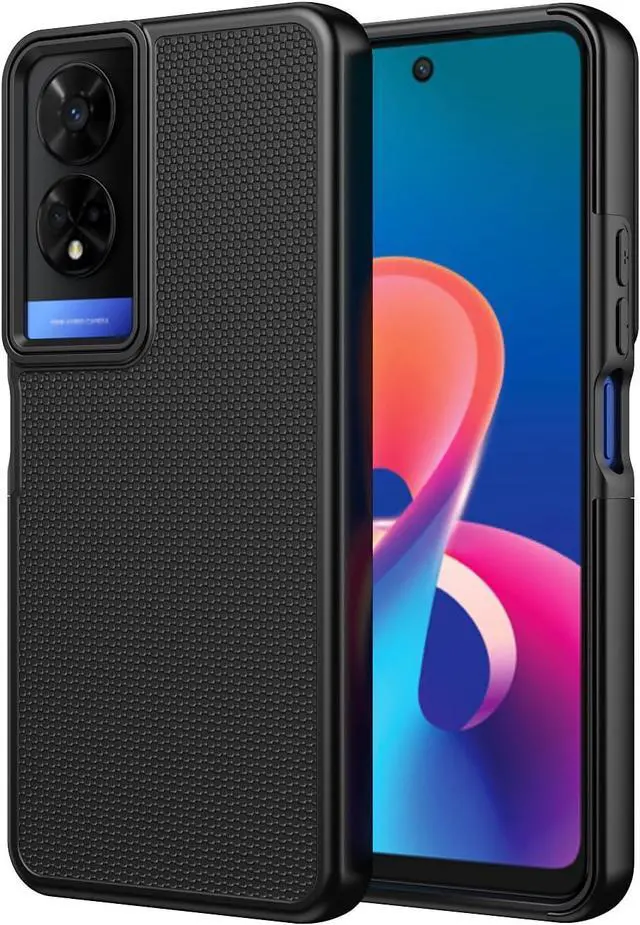 Alt view image 7 of 7 - for TCL 50 XE 5G Case with Screen Protector TCL 50 XE NXTPAPER 5G Phone Case Dual Layer Design Heavy Duty Protection Slim Fit Lightweight Rugged Shockproof Military Grade Cover for TCL 50XE Black