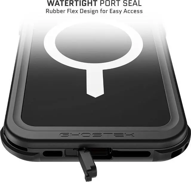 Alt view image 5 of 7 - NAUTICAL Waterproof Case for iPhone 14 Pro Max Screen Camera Lens Protector Holster Belt Clip MagSafe Heavy Duty Shockproof Full Body Covers Designed for 2022  iPhone14ProMax 6.7 (Black)