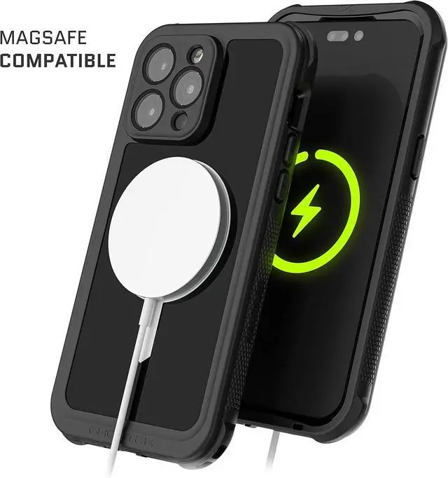 Alt view image 6 of 7 - NAUTICAL Waterproof Case for iPhone 14 Pro Max Screen Camera Lens Protector Holster Belt Clip MagSafe Heavy Duty Shockproof Full Body Covers Designed for 2022  iPhone14ProMax 6.7 (Black)