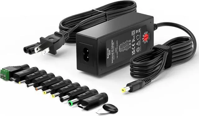 Main image of 45W Universal 15V 13.5V 12V 9V 7.5V 6V 5V DC Power Supply Switching AC Adapter Replacement Power Cord for LED Strip Lights Baby Monitor Security Cameras Support 1A 2A 3A Max.