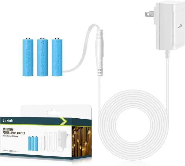 Main image of AC Power Supply Adapter for 3 AA Battery AA Battery Replacement Adapter for LED Light Decorations (White)