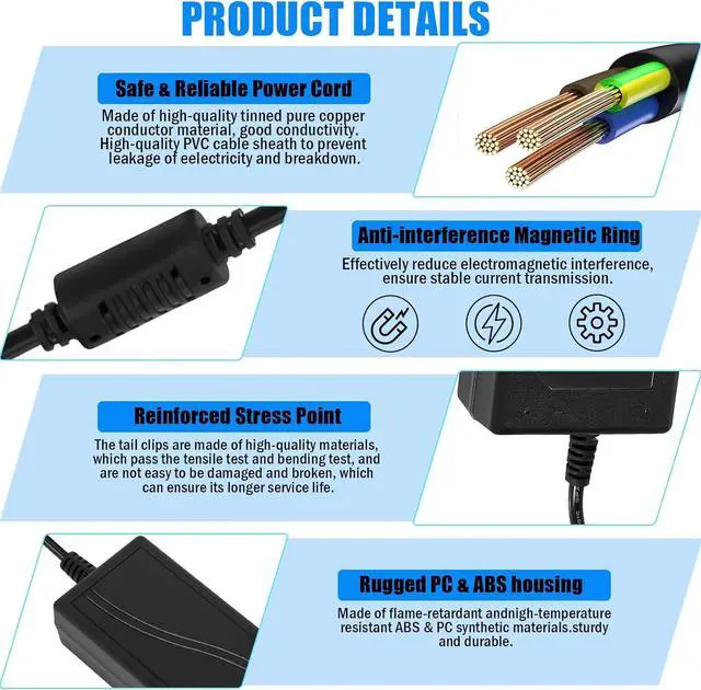 Alt view image 2 of 6 - Power Supply 12V 5A AC 100-240V to DC12V 60W Converter Adapter Driver Transformer with 5.5mm x 2.5mm Jack US Plug for Led Strips LCD Monitors CCTV Camera