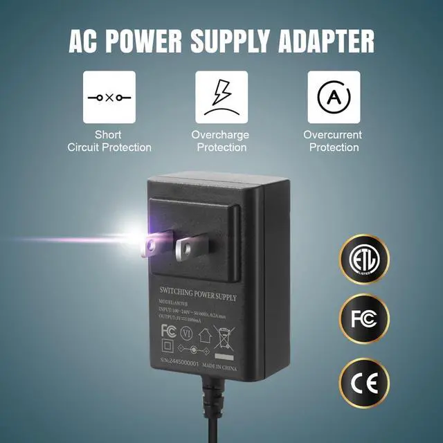 Alt view image 2 of 7 - 1 to 3 AC Power Supply Adapter Kit with On/Off Switch Battery Replacement for AA Battery (Black)