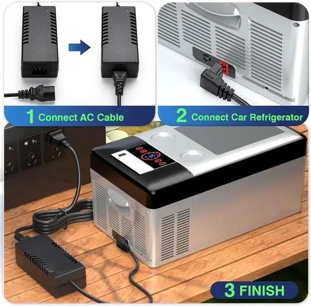 Alt view image 5 of 7 - AC Adapter for 12V Refrigerator Freezer Fridge DC14.5V AC 100-240V with 5.6ft AC Power Cord Power Cable for Car Refrigerator 60W 80W 87W AC to DC Converter Power Supply for 12 Volt Fridge