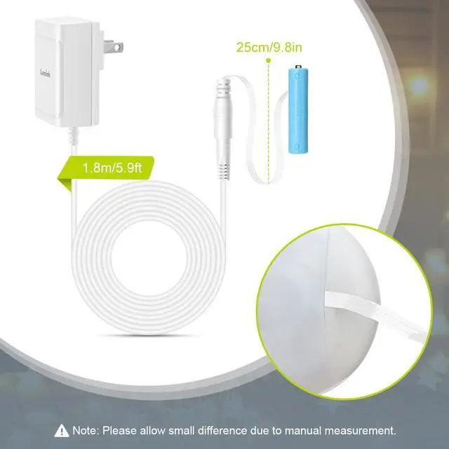 Alt view image 3 of 7 - AC Power Supply Adapter for AAA Battery Replace 3 AAA Battery White