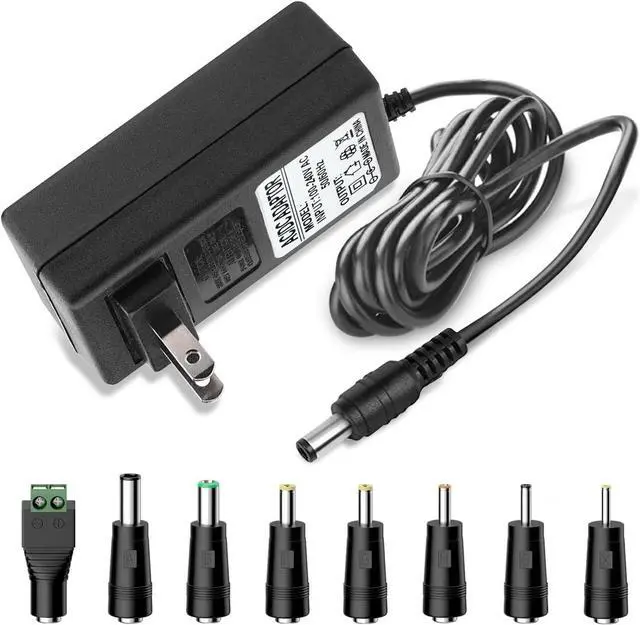 Main image of 20V 2A AC DC Power Supply Adapter 20 Volts 2 Amps US Wall Charger DC Plug 5.5x2.1mm & 2.5mm for 20volt 0.5A 0.8A 1A 2A 500mA 800mA 1000mA 2000mA Equipment with 8 Tips ac dc adapter 100-240v 50/60hz