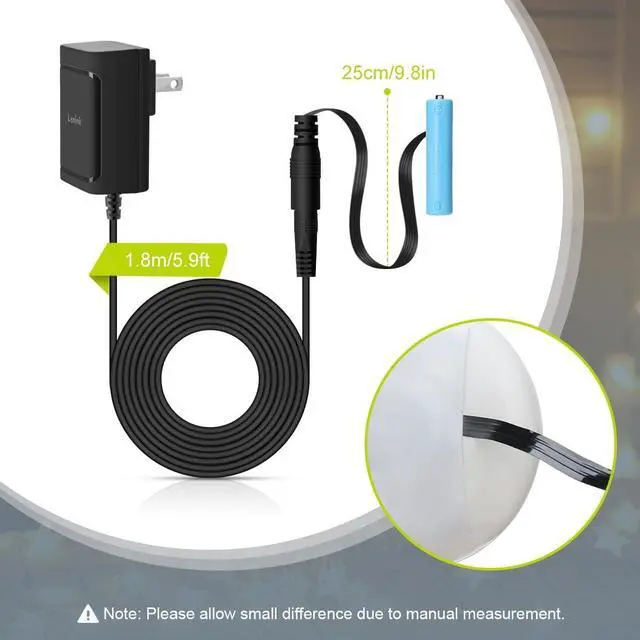 Alt view image 3 of 7 - AC Power Supply Adapter for AAA Battery Replace 2 AAA Battery Black