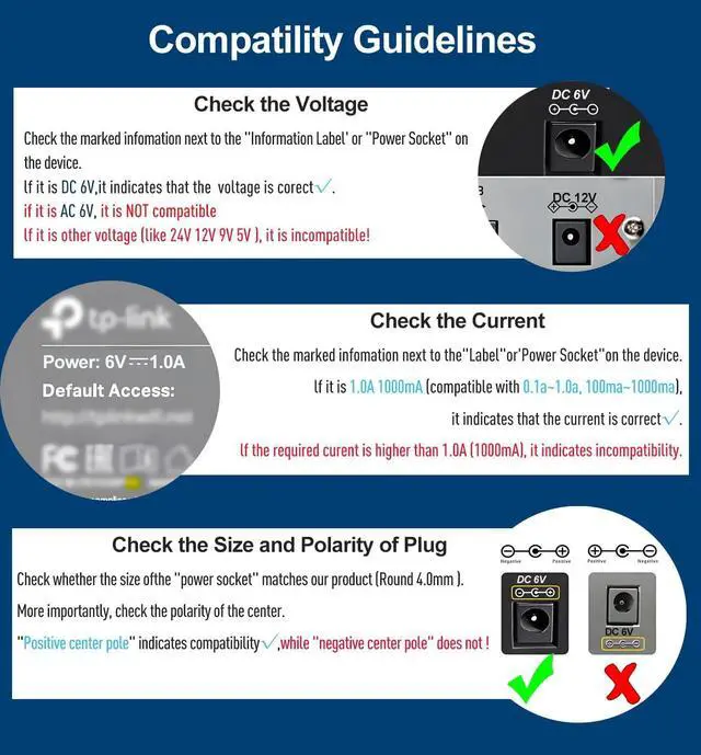 Alt view image 6 of 6 - Power Cord for VTech Baby Monitor Charger: 6V USA UL Listed Adapter fits DM221 DM221-2 DM223 DM251 (Parent & Baby Units) DM111 DM112 DM222 DM271 (Parent Unit ONLY) Safe & Sound Audio Monitor 6.7ft