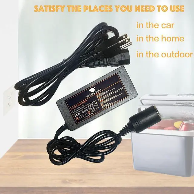 Alt view image 6 of 6 - AC to DC Converter 110V to 12V 5A 60W Car Cigarette Lighter Adapter - Wall Plug Outlet Female Socket Converter - 110/120 to 12 Volt AC/DC Adapter Power Supply