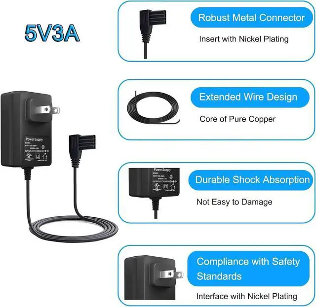 Alt view image 4 of 7 - AC Power Supply Adapter Charger Cord for Moog Zevex Enteralite Infinity Pumpfor Zevex Infinity Orange Pumps DC Power Cord