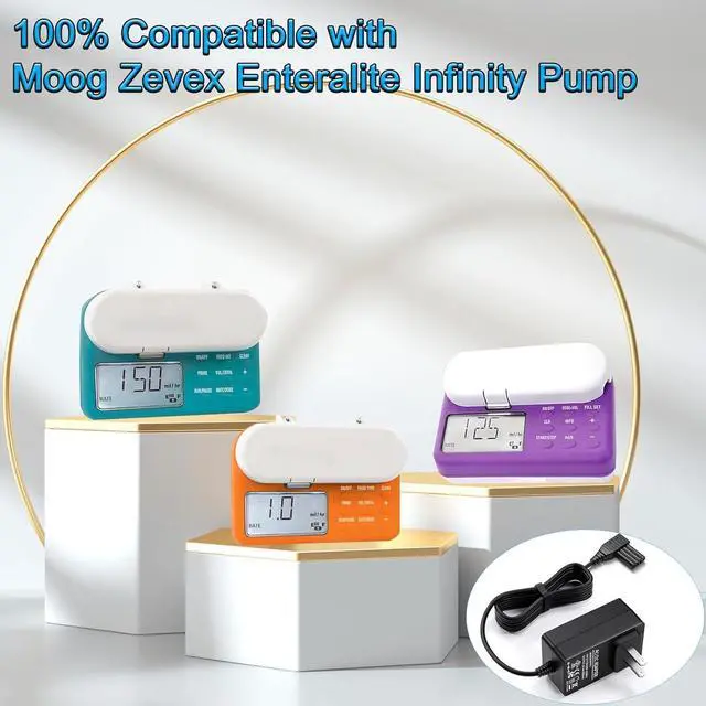 Alt view image 3 of 7 - AC Power Supply Adapter Charger Cord for Moog Zevex Enteralite Infinity Pumpfor Zevex Infinity Orange Pumps DC Power Cord