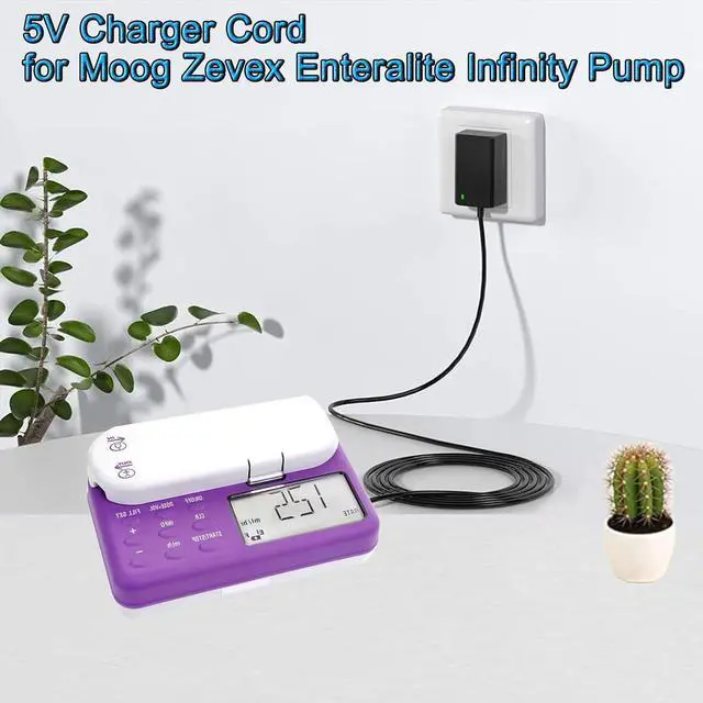 Alt view image 7 of 7 - AC Power Supply Adapter Charger Cord for Moog Zevex Enteralite Infinity Pumpfor Zevex Infinity Orange Pumps DC Power Cord
