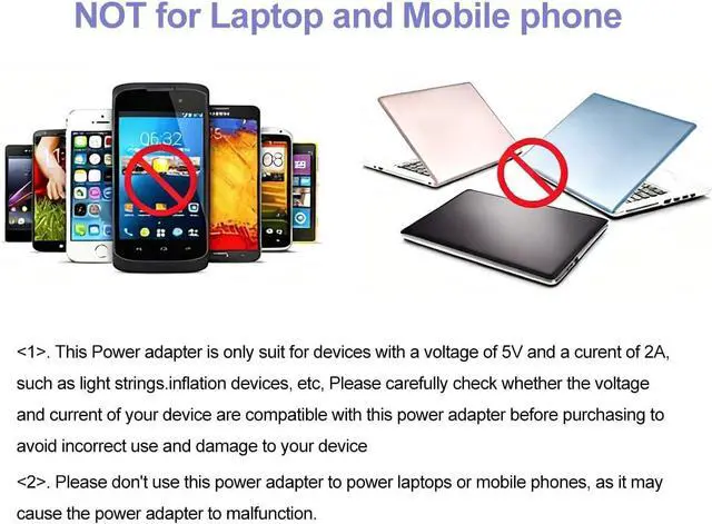 Alt view image 6 of 7 - 5V 2A 10W DC Power Supply Adapter AC/DC Wall Charger AC 100V-240V to DC 5 Volt 2Amp 1A 1.5A Replacement Power Cord USB Type C for Security Camera Baby Monitor Scanner TV Box Raspberry USB Hub