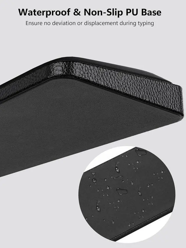 Alt view image 4 of 7 - Keyboard Wrist Rest Cooling Gel & Upgrade Soft Memory Foam Design Wrist Support for Keyboard Full-Size Keyboard Hand Rest Pad Ergonomic Palm Rest for for Long Hours of Work Gaming Black