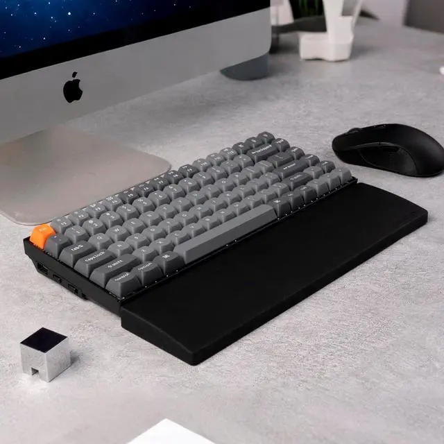 Alt view image 2 of 7 - 12.48 Silicone Wrist Rest for 75% Compact Mechanical Keyboards Ergonomic Palm Support with Full Honeycomb Non-Slip Base Compatible with K2/K2 Pro/K2 Max/K2 HE/K6/K6 Pro/K6 HE