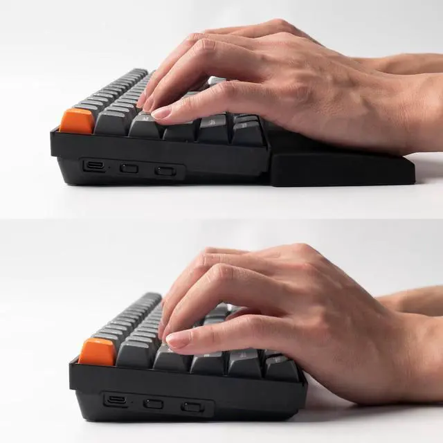 Alt view image 4 of 7 - 12.48 Silicone Wrist Rest for 75% Compact Mechanical Keyboards Ergonomic Palm Support with Full Honeycomb Non-Slip Base Compatible with K2/K2 Pro/K2 Max/K2 HE/K6/K6 Pro/K6 HE