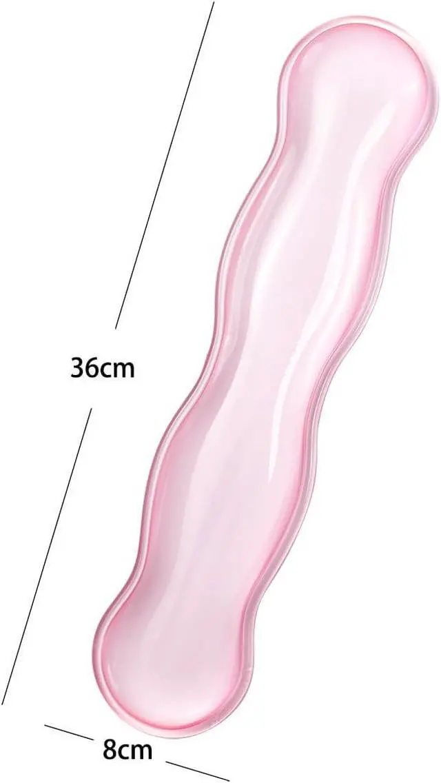 Alt view image 5 of 5 - Clear Gel Keyboard Wrist Rest Pink Silicone Keyboard Wrist Rest Cute Ergonomic Wrist Rest for Keyboard 60%/75% (Pink-Long)