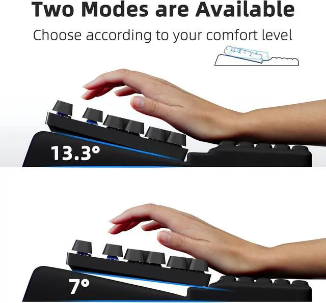 Alt view image 4 of 6 - Keyboard Stand with Wrist Rest Comfy Ergonomic Keyboard Riser Holder for Office Home