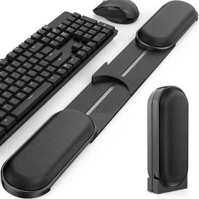 Main image of Keyboard Wrist Rest  Adjustable Angle & 25-Inch Length Foldable Ergonomic Memory Foam Support for Computer Laptop & Gaming  Non-Slip Relieves Forearm & Elbow Pain for Typing & Mouse Use