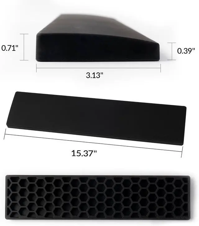 Alt view image 2 of 7 - Ergonomic Silicone Wrist Rest for K4 Pro / K4 Max / Q5 / V5 / V5 Max 15.37 Honeycomb Non-Slip Palm Rest 96% Full-Sized Mechanical Keyboards Support with Typing Pain Relief