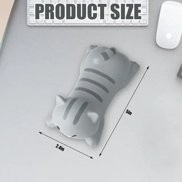 Alt view image 2 of 7 - 2 Pcs Cat Wrist Rest Support for Mouse Cute Wrist Rest Keyboard Computer Kawaii Mouse Pad Pet Shape Arm Foam Non Slip Cat Desk Accessories for Women Office Supplies Cushion Computer