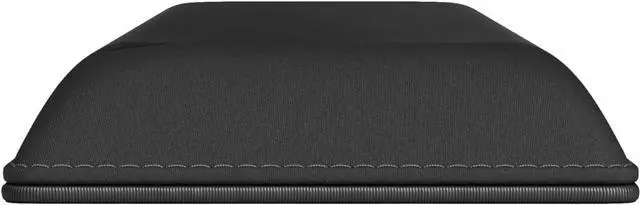 Alt view image 3 of 4 - Gaming Padded Keyboard Wrist Rest (Full Size 25mm Thick) - Anti-Fray Stitched Edges Smooth Cloth Surface Anti-Slip Rubber Base Medium Firmness 440 x 100 x 25mm - Black