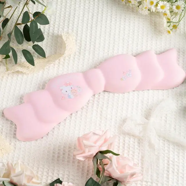 Alt view image 7 of 7 - Memory Foam Bowknot Wrist Rest Non-Slip Rubber Base Keyboard Wrist Rest for Gaming or Home Office Work - FlowerCat