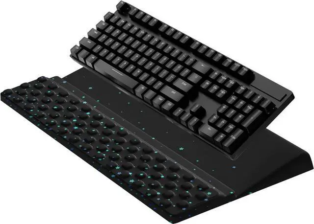 Main image of Computer Keyboard Stand with Wrist Rest Comfy Ergonomic Tilted Keyboard Holder Keyboard Tray Support for Office Home (Blue Starry Sky)